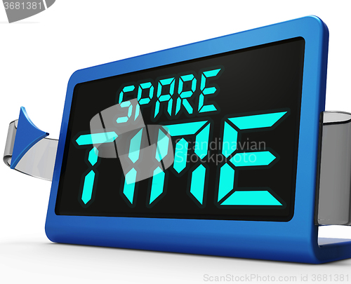 Image of Spare Time Clock Means Leisure Or Relaxation