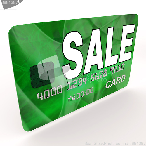 Image of Sale Bank Card Means Retail Price Reduction