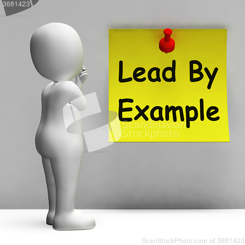 Image of Lead By Example Note Means Mentor And Inspire