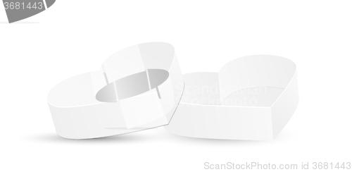 Image of open heart shaped box