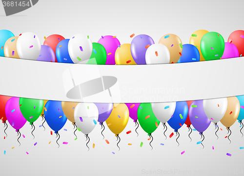 Image of balloons on gray background