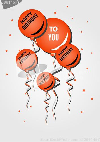 Image of balloons and happy birthday