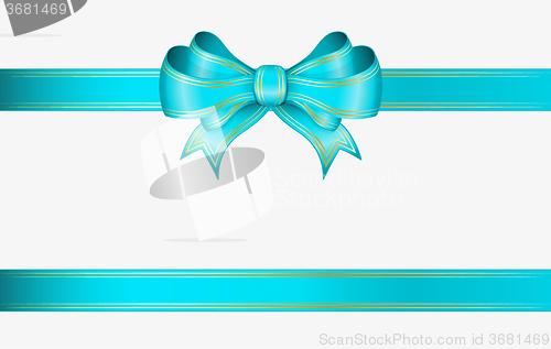 Image of blue ribbon and bow
