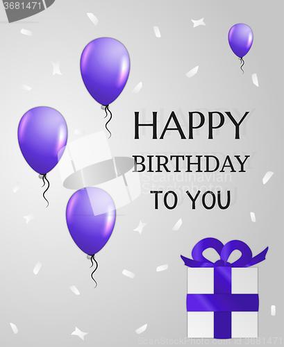 Image of balloon and confetti