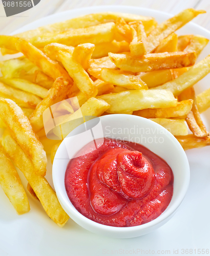 Image of potato fries with sauce