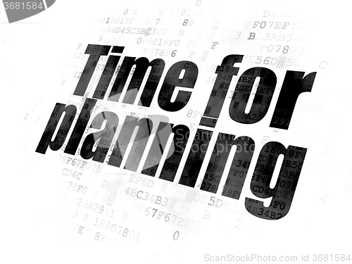 Image of Timeline concept: Time for Planning on Digital background