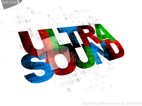 Image of Medicine concept: Ultrasound on Digital background