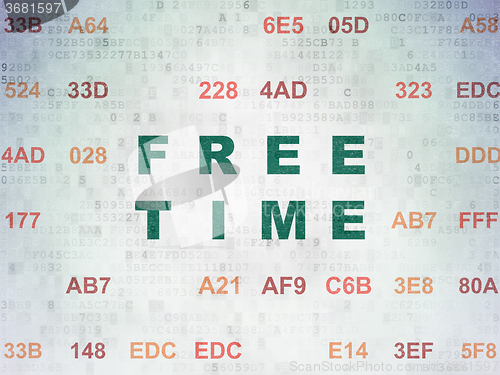 Image of Timeline concept: Free Time on Digital Paper background