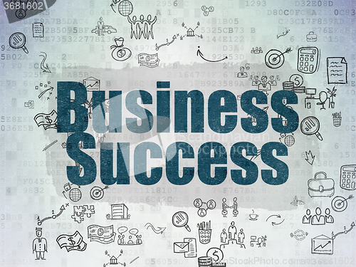Image of Business concept: Business Success on Digital Paper background
