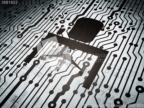 Image of Finance concept: circuit board with Office