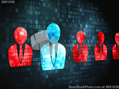 Image of Business concept: Business Man on digital background