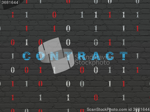 Image of Finance concept: Contract on wall background