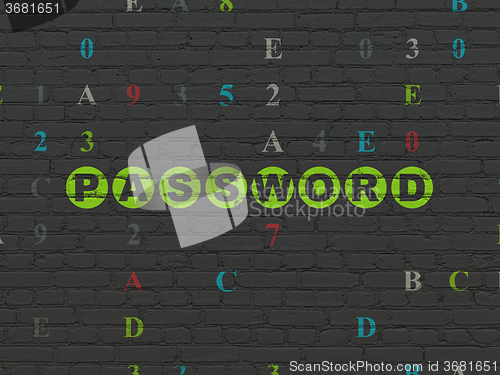 Image of Privacy concept: Password on wall background