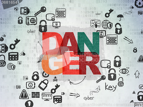 Image of Security concept: Danger on Digital Paper background