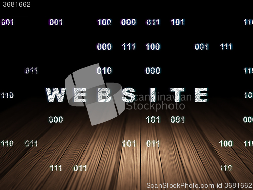 Image of Web design concept: Website in grunge dark room
