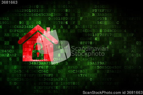 Image of Business concept: Home on digital background