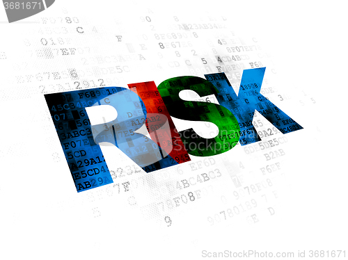 Image of Finance concept: Risk on Digital background