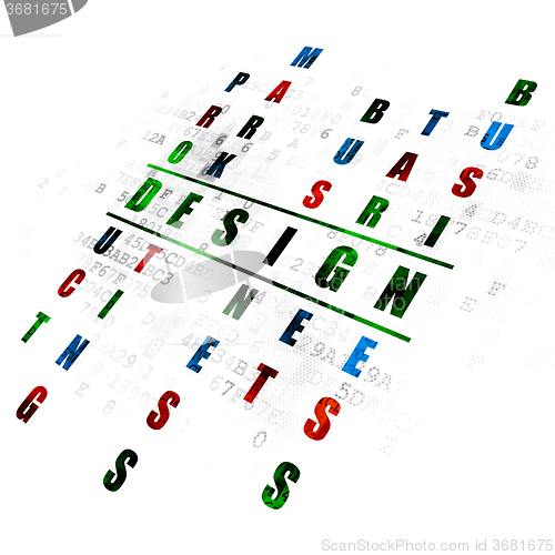 Image of Marketing concept: Design in Crossword Puzzle