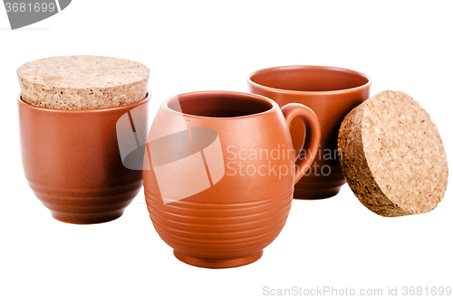 Image of Set of Pottery, it is isolated 