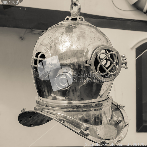 Image of Copper old diving helmet