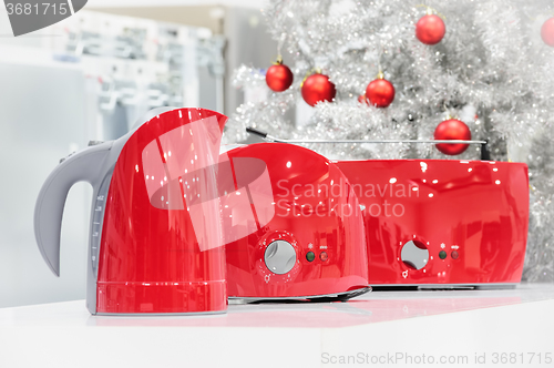 Image of Home appliances store at Christmas