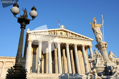 Image of The Austrian Parliament in Vienna, Austria