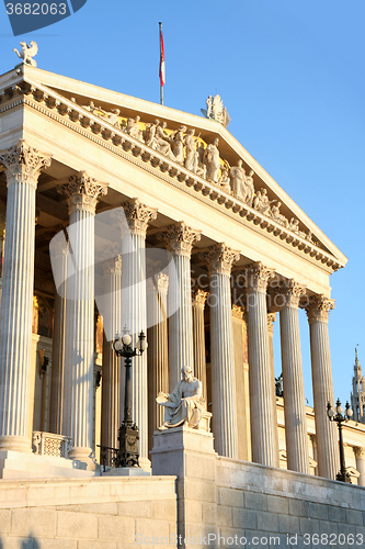 Image of The Austrian Parliament in Vienna, Austria