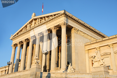 Image of The Austrian Parliament in Vienna, Austria