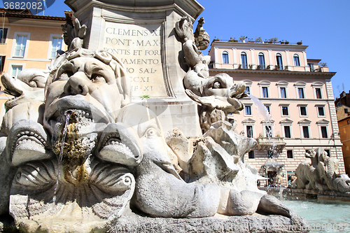 Image of  Fontana del Pantheon in Rome, Italy