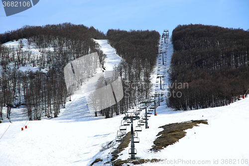 Image of Campo Felice, Abruzzo mountain landscape in Italy