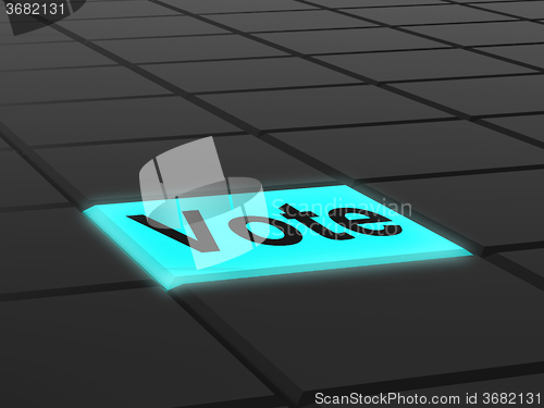 Image of Vote Button Shows Options Voting Or Choice