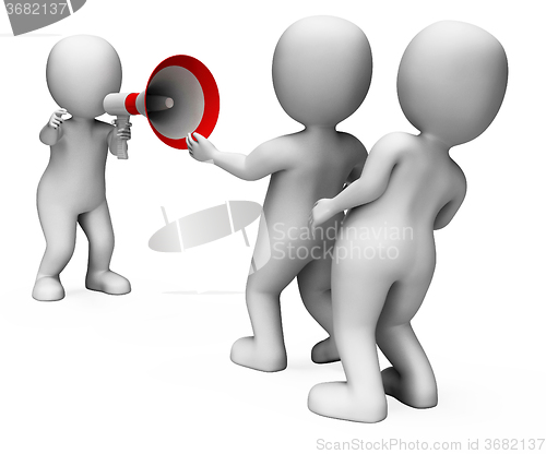 Image of Megaphone Character Shows Motivation Authority And Do It