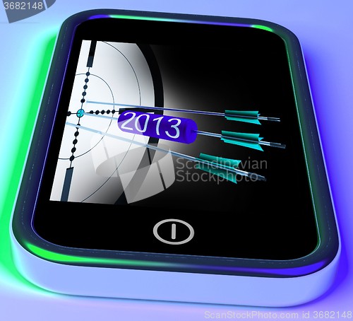 Image of 2013 Arrows On Smartphone Showing Future Goals