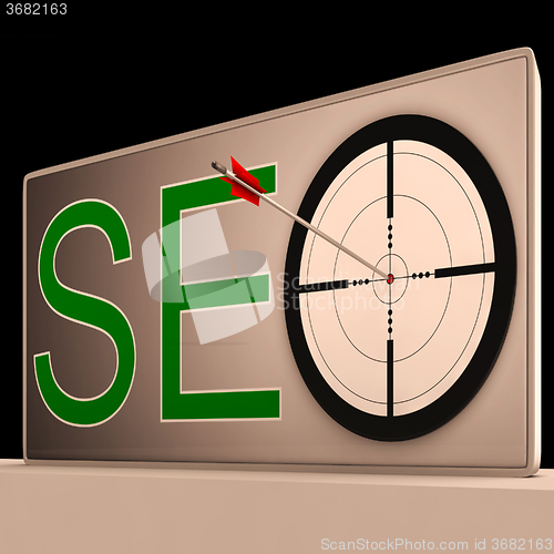Image of Seo Target Means Search Engine Optimization And Promotion