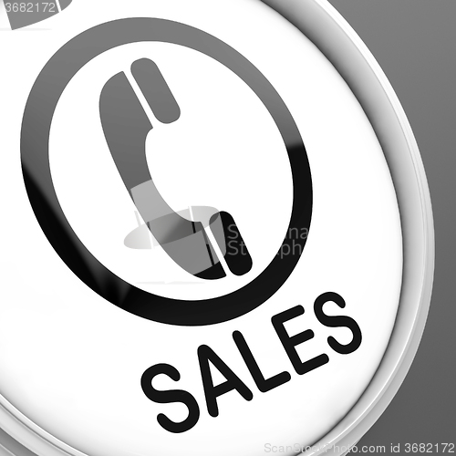 Image of Sales Button Shows Call For Sales Assistance