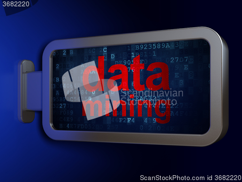 Image of Data concept: Data Mining on billboard background
