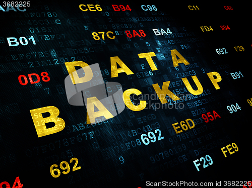 Image of Information concept: Data Backup on Digital background