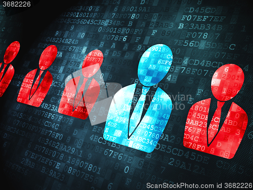 Image of Finance concept: Business Man on digital background