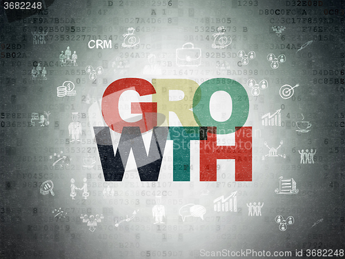 Image of Business concept: Growth on Digital Paper background