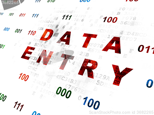 Image of Information concept: Data Entry on Digital background