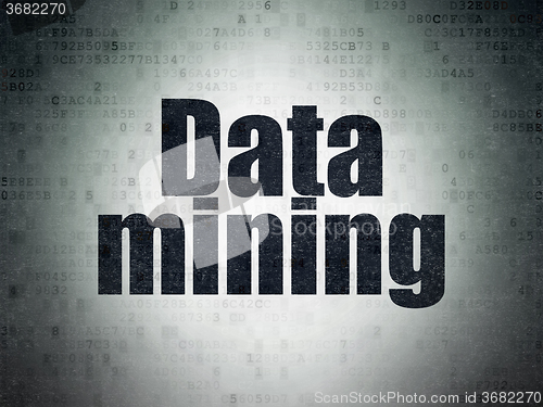 Image of Information concept: Data Mining on Digital Paper background