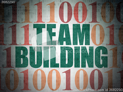 Image of Business concept: Team Building on Digital Paper background