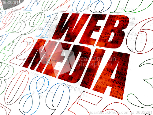 Image of Web design concept: Web Media on Digital background