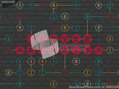 Image of Security concept: Server Security on wall background