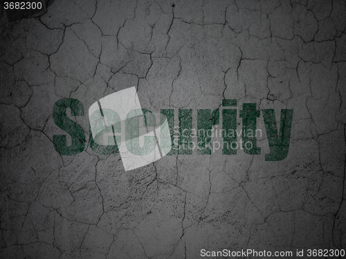 Image of Protection concept: Security on grunge wall background