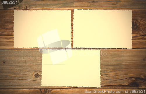 Image of three blank retro photo