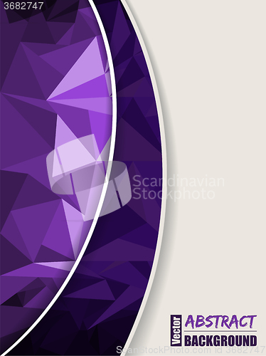 Image of Abstract purple brochure with purple transparent stripe