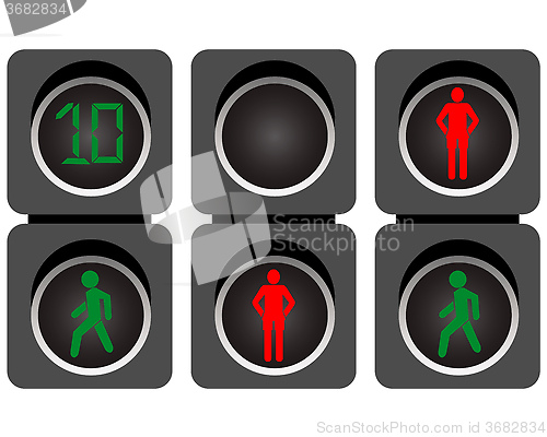 Image of pedestrian traffic lights