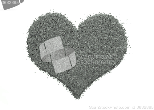 Image of Instant coffee granules in a heart shape