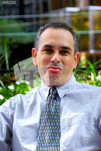 Image of Businessman silly face